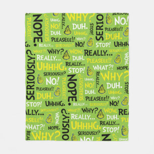 Snarcis Snarky Phrase-patroon Fleece Deken
