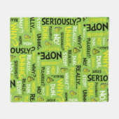 Snarcis| Snarky Phrase-patroon Fleece Deken (Voorkant (Horizontaal))