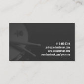 Snare Drum Orange Drummer Carte de visite (Dos)