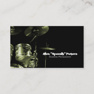 Snare et Tom Ochre Drummer Carte de visite