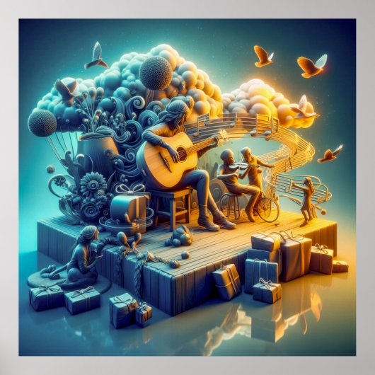 Snaren van Compassie: Melodische Heartstrings Poster (Voorkant)