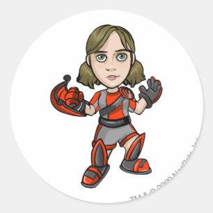 Snarkie Virtupets Space Station Staff Player Ronde Sticker