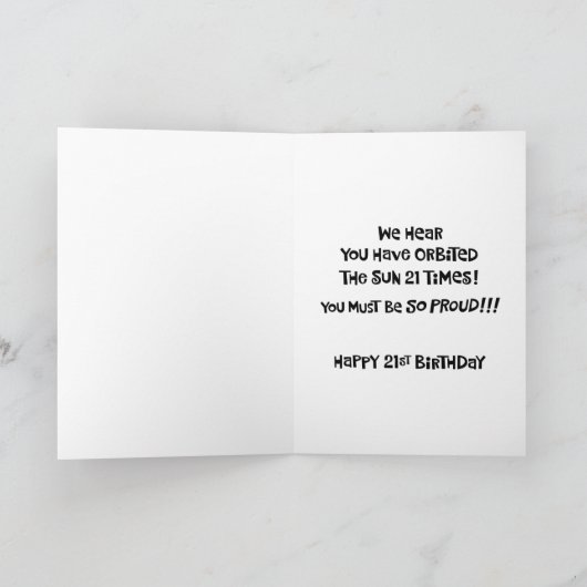 Snarky 21e verjaardag Congrats Kaart (Binnen)