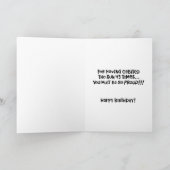 Snarky 43e verjaardag kaart (Binnen)