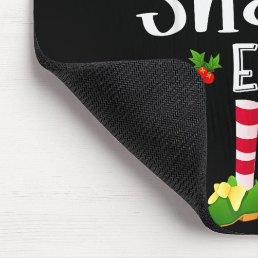 Snarky Christmas Elf Matching Pajama X-mas Party Muismat (Hoek)