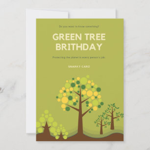 Snarky Green Tree Birthday Feestdagenkaart