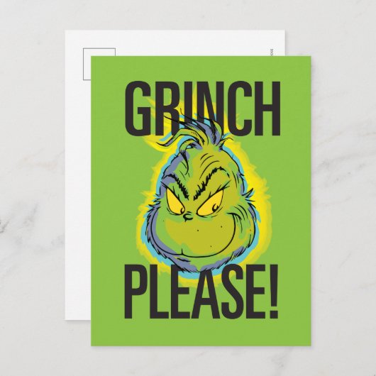 Snarky Grinch | Funny Grinch Please Quote Briefkaart (Voorkant / Achterkant)