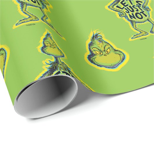 Snarky Grinch | Funny Let's Just not Quote Cadeaupapier (Rol Hoek)