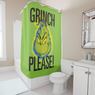 Snarky Grinch Grappige Grinch Alsjeblieft Douchegordijn