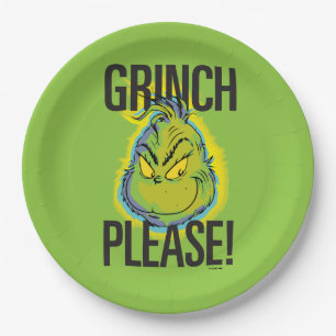 Snarky Grinch Grappige Grinch Alsjeblieft Papieren Bordje
