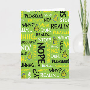 Snarky Grinch Grinch Snarky Zinspatroon Kaart