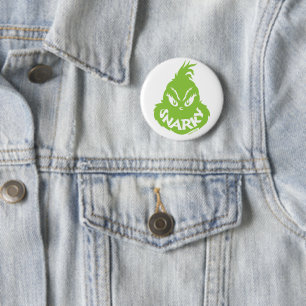 Snarky Grinch Het Grinch Gezicht Ronde Button 5,7 Cm