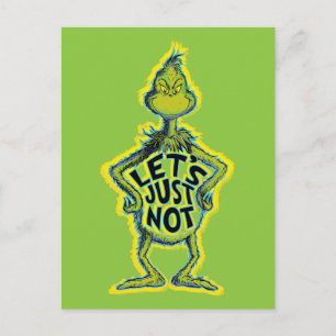 Snarky Grinch Lollig Laten we het maar niet cite Briefkaart