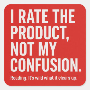 Snarky Ik beoordeel het product niet mijn verwarre Vierkante Sticker