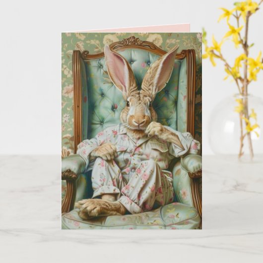 Snarky Rabbit Easter Card Kaart (Gele Bloem)