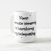 Snarky Remote Viewing Telepathie Mok (Voorkant links)