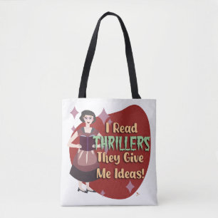 Snarky Thriller Genre Reader Retro Huisvrouw Draagtas
