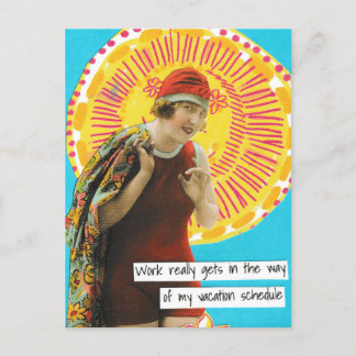 Snarky vakantie Briefkaart werkschema
