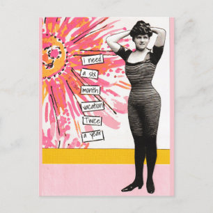 Snarky vakantie Briefkaart zes maanden