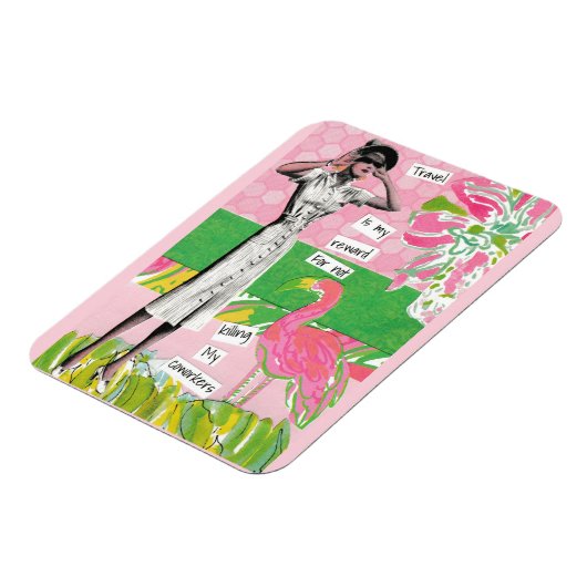 Snarky vakantiemagnet doodt mijn collega's magneet (Linkerzijde)