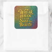 Snarky Wreak Havoc avec Sass and Beauty Sticker (Sac)