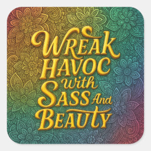Snarky Wreak Havoc met Sass en Beauty Sticker