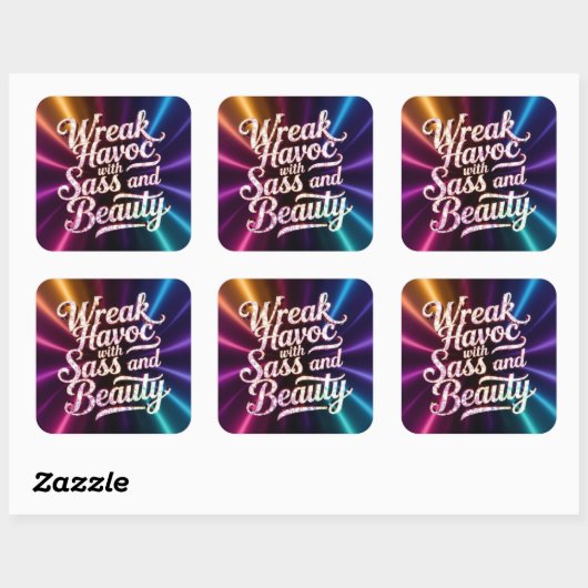 Snarky Wreak Havoc with Sass and Beauty Sticker (Vel)