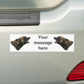 Snarling Belgium Malinois bumpersticker (Op auto)