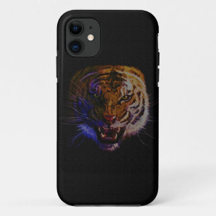Snarling Bengaalse tijger Big Cat Wildlife Art iPhone 11 Hoesje