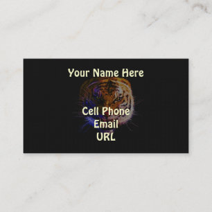 Snarling Bengaalse tijger Big Cat Wildlife Art Visitekaartje