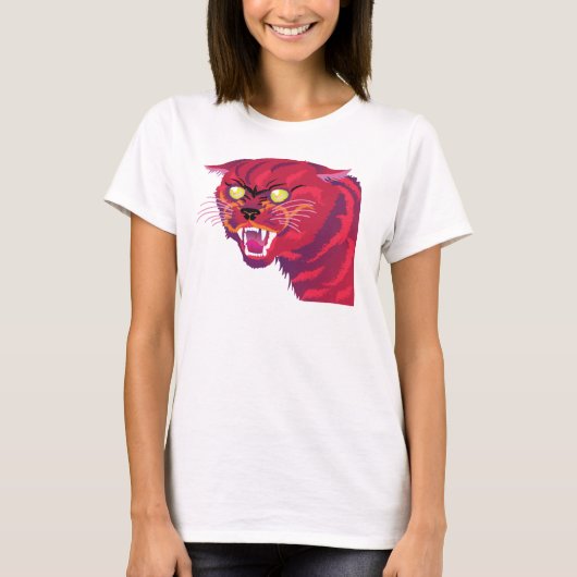 Snarling Cat T-shirt (Voorkant)