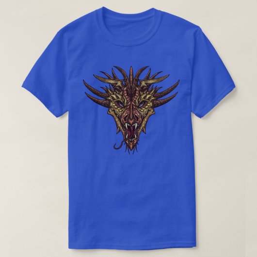 Snarling Dragon Head Graphic T-Shirt (Design devant)