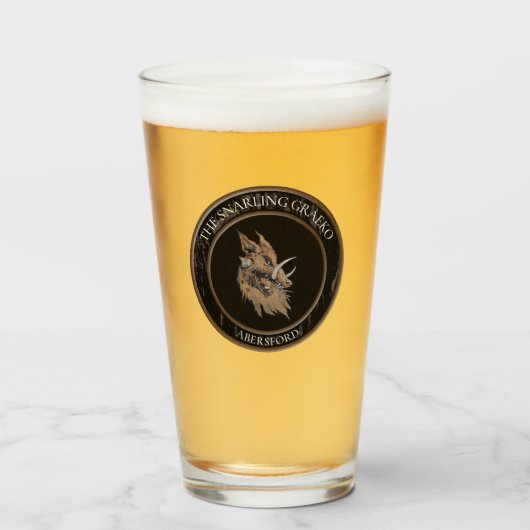 Snarling Graeko Beer Verre Tumbler (Devant (rempli))