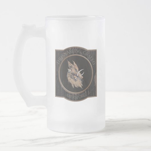 Snarling Graeko Frosted Beer Mug (Gauche)