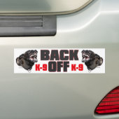 Snarling Police Dog Dutch Shepherd Bumpersticker (Op auto)