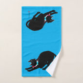 Snarling sissen zwart japans kat bad handdoek (Handdoek)