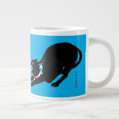 Snarling sissen zwart japans kat extra grote beker (Rechts)