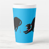 Snarling sissen zwart japans kat latte mok (Voorkant)