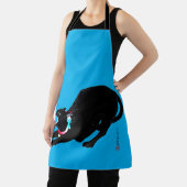 Snarling sissen zwart japans kat schort (Insitu)