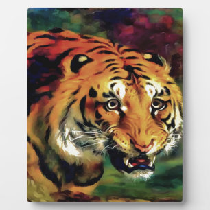 Snarling Tiger Artistic Portret Fotoplaat