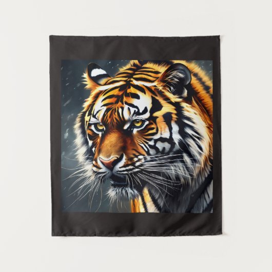 Snarling Tiger Wall Hanging Bedroom Décor Wandkleed (Voorkant)