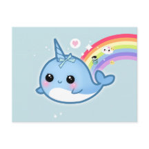 Snarwaliteit van Cute kawaii met regenboog en spar
