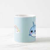 Snarwaliteit van Cute kawaii met regenboog en spar Koffiemok (Center)