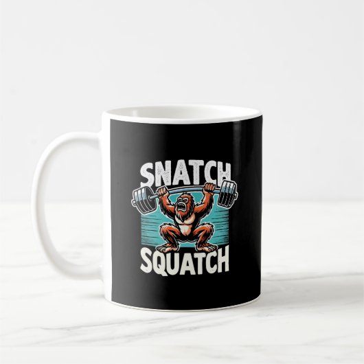 Snatch Squatch - Grappig Gewichtheffen Koffiemok (Links)