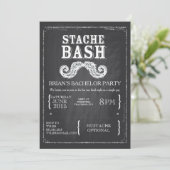 Snavel Bash Bachelorfeest Krijtbord Hipster Kaart (Staand voorkant)