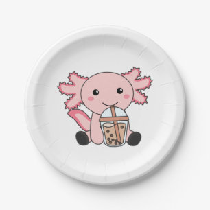 Snaxolotl Axolotl Bubble Tea Lovers Sweet Animals Papieren Bordje