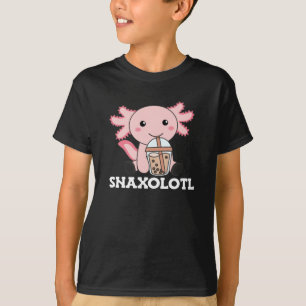 Snaxolotl Axolotl Bubble Tea Lovers Sweet Animals T-shirt