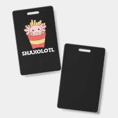 Snaxolotl Axolotl Lover Cute Animals Badge (Front & Back)