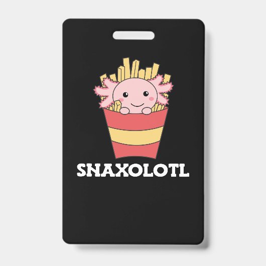 Snaxolotl Axolotl Lover Cute Animals Badge (Front)
