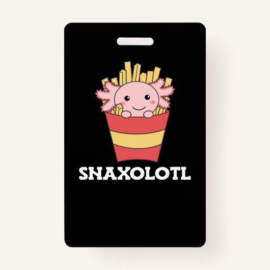 Snaxolotl Axolotl Lover Cute Animals Badge (Voorkant)